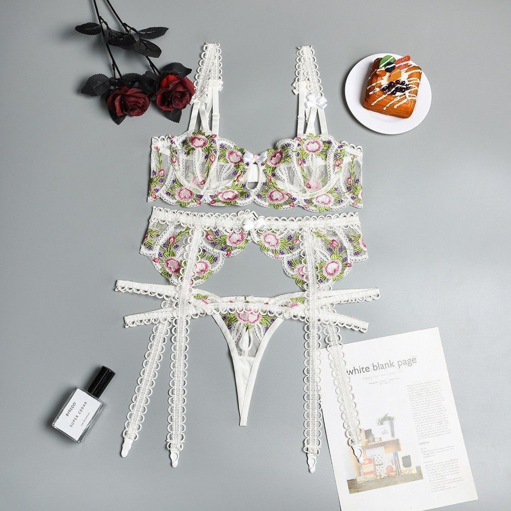 ❤️ NEW lovely white embroidery lingerie set - Picture 5 of 6